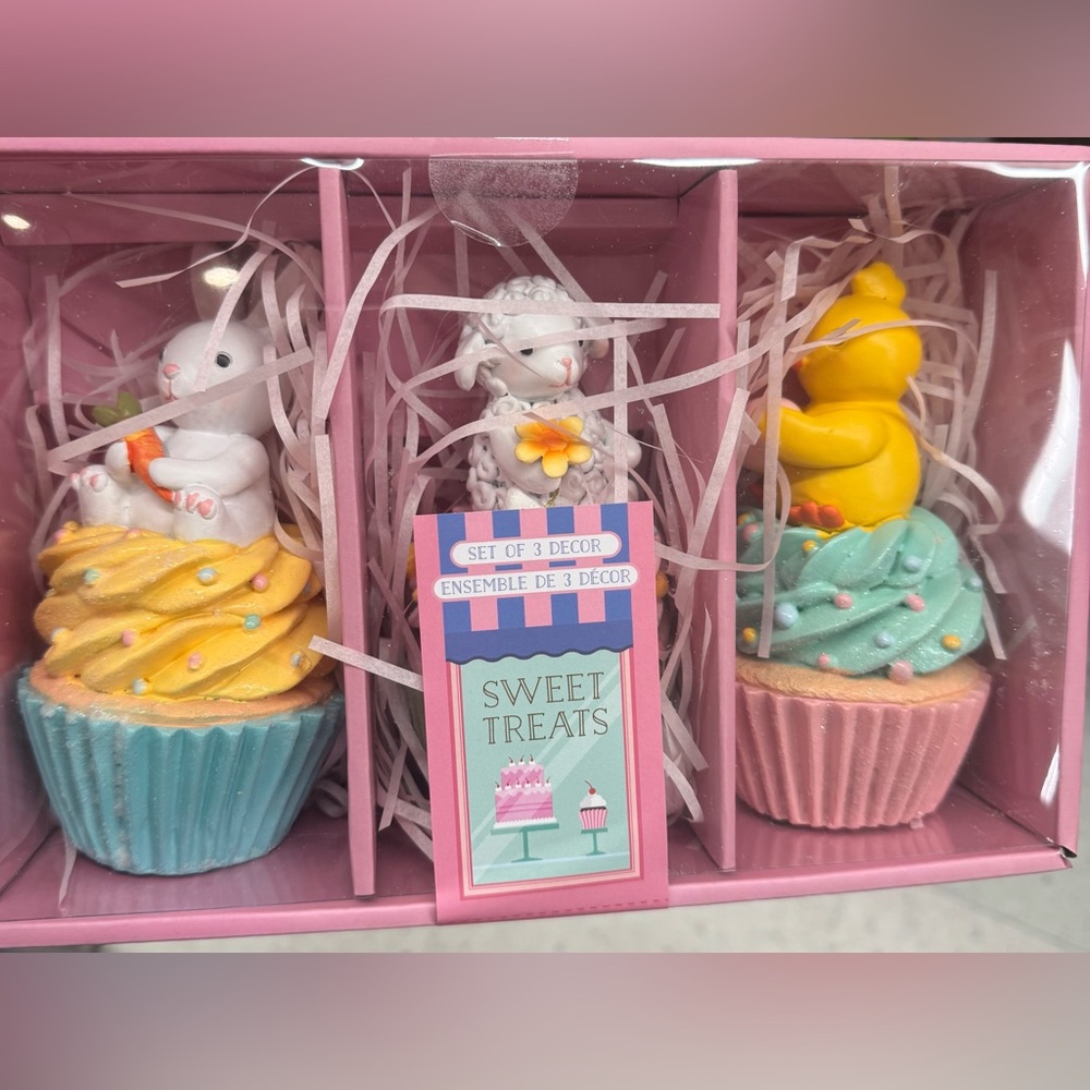 Set of 3  easter, cupcake decoration